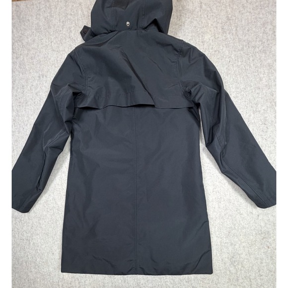 Helly Hansen Wesley II Jacket Rain Trench Coat Womens XS Black Hooded *No Belt - Picture 7 of 14